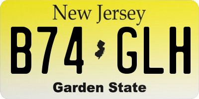 NJ license plate B74GLH