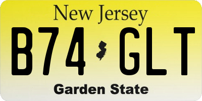 NJ license plate B74GLT