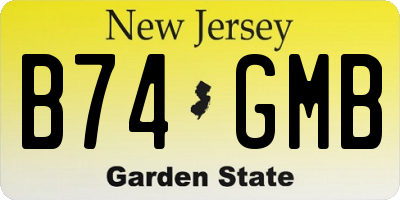 NJ license plate B74GMB