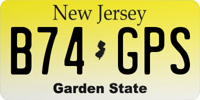 NJ license plate B74GPS