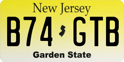 NJ license plate B74GTB