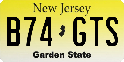 NJ license plate B74GTS