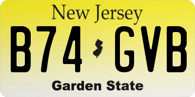 NJ license plate B74GVB