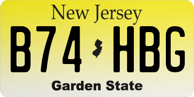 NJ license plate B74HBG