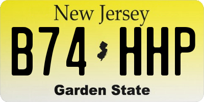 NJ license plate B74HHP