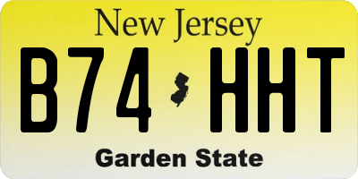 NJ license plate B74HHT