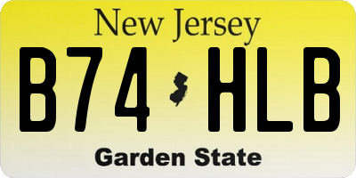 NJ license plate B74HLB