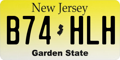 NJ license plate B74HLH
