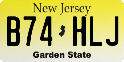 NJ license plate B74HLJ