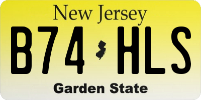 NJ license plate B74HLS