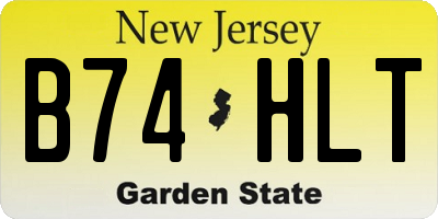NJ license plate B74HLT