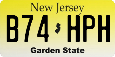 NJ license plate B74HPH