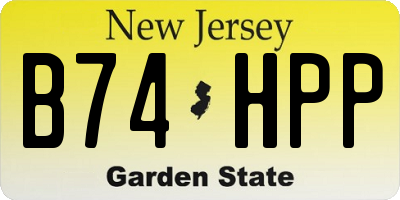 NJ license plate B74HPP