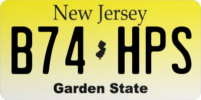 NJ license plate B74HPS