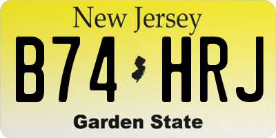 NJ license plate B74HRJ