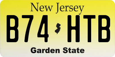 NJ license plate B74HTB