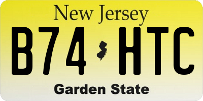 NJ license plate B74HTC