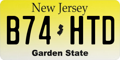 NJ license plate B74HTD