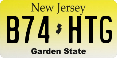 NJ license plate B74HTG