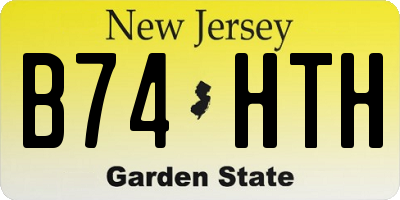 NJ license plate B74HTH