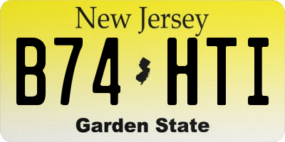 NJ license plate B74HTI