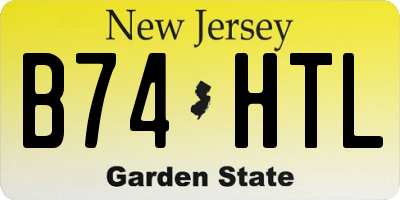 NJ license plate B74HTL