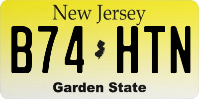 NJ license plate B74HTN