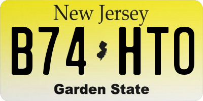 NJ license plate B74HTO