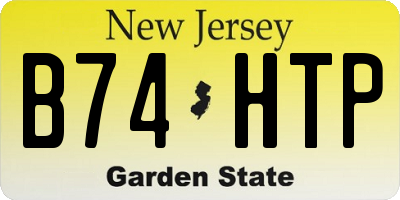 NJ license plate B74HTP