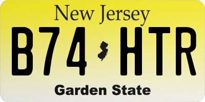 NJ license plate B74HTR