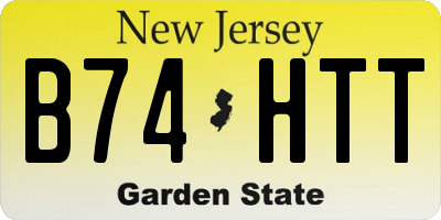 NJ license plate B74HTT