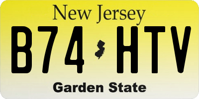 NJ license plate B74HTV