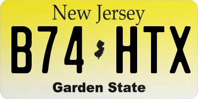 NJ license plate B74HTX