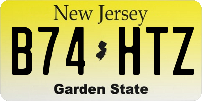 NJ license plate B74HTZ