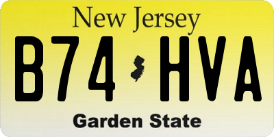 NJ license plate B74HVA