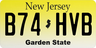 NJ license plate B74HVB