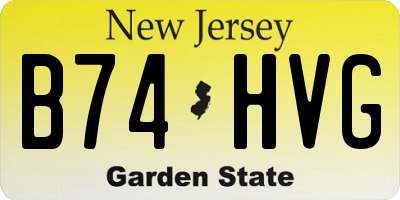 NJ license plate B74HVG