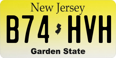 NJ license plate B74HVH