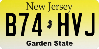 NJ license plate B74HVJ
