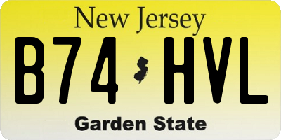 NJ license plate B74HVL