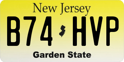 NJ license plate B74HVP