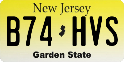 NJ license plate B74HVS