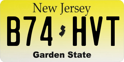 NJ license plate B74HVT