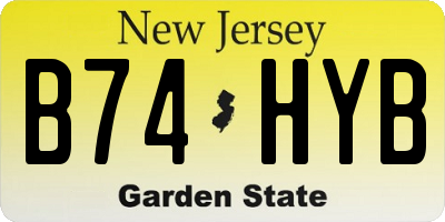 NJ license plate B74HYB