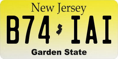 NJ license plate B74IAI