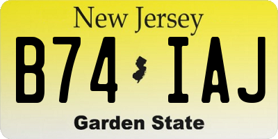 NJ license plate B74IAJ