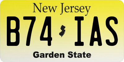 NJ license plate B74IAS