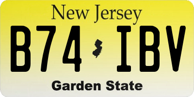 NJ license plate B74IBV