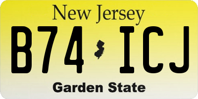 NJ license plate B74ICJ