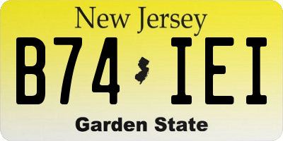 NJ license plate B74IEI